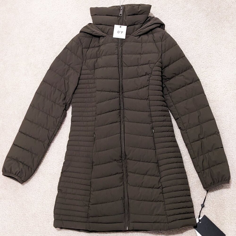 DKNY Water Resistant Packable Faux Down Coat